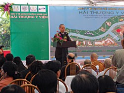 Quang cảnh buổi lễ động thổ Hải Thượng y viện - Ảnh: D.T